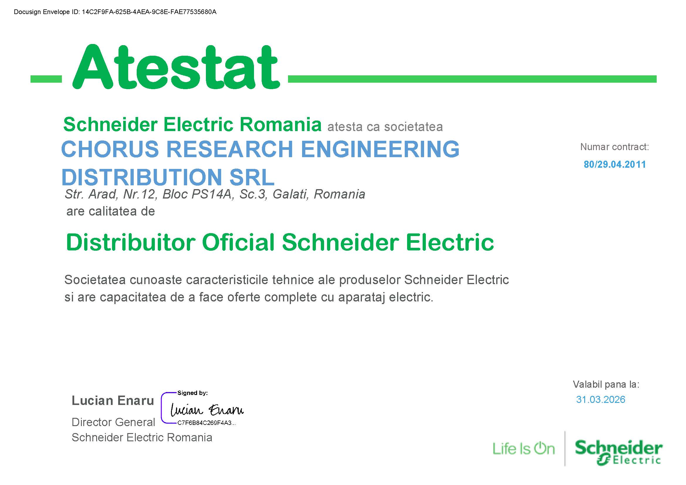 Anexa Certificat 